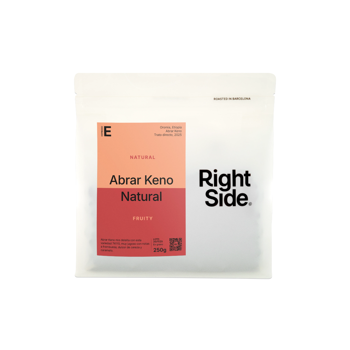 Abrar Keno Natural Espresso - Right Side Coffee