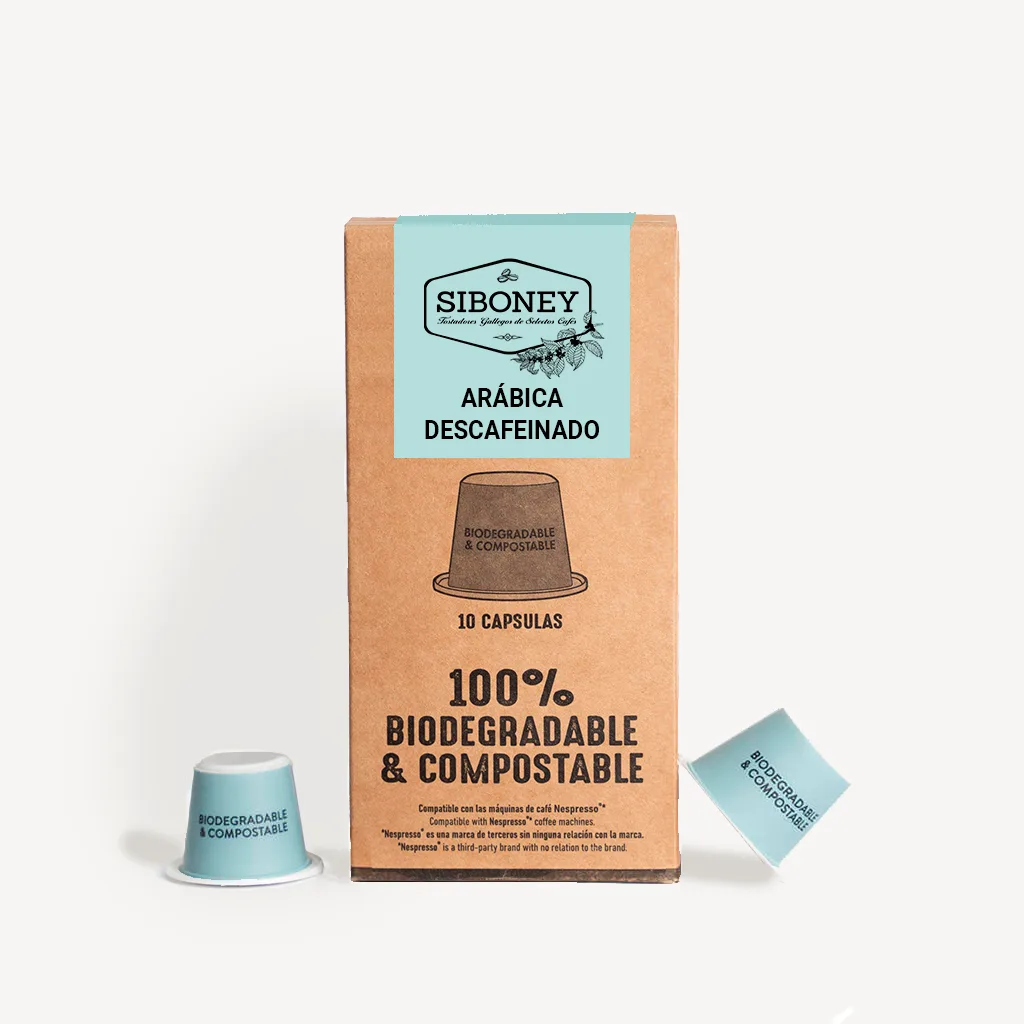 ARÁBICA DESCAFEINADO Cápsulas Biodegradables - Siboney Cafés